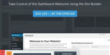 Divi Dashboard Welcome v1.2 – Divi WordPress Welcome Screen