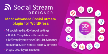 Social Stream Designer v1.1.5 – Instagram Facebook Twitter Feed – Social media Feed Grid Gallery Plugin