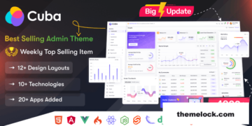 Cuba v7.2.0 – Multi-Purpose Admin Dashboard Template for Various Web Frameworks