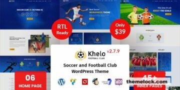 Khelo v2.7.9 – Soccer WordPress Theme
