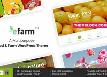 eFarm A Multipurpose Food Farm WP Theme free 1.6.1