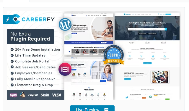 Careerfy Job Board WordPress Theme 9.2.1