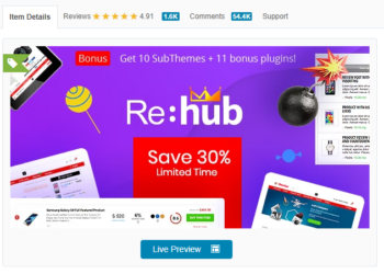 Rehub Affiliate Marketing Multi Vendor Store Community Theme 18.0