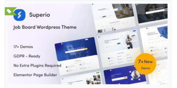 Superio Job Board Download WordPress Theme 1.2.26 Latest